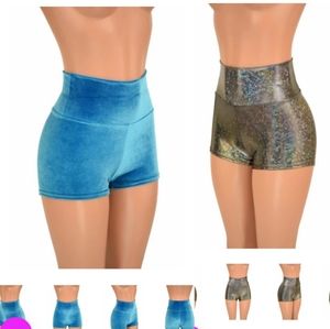 2 pairs Rave Festival high waisted shorts XS